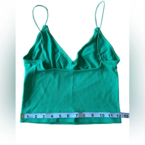 FP Movement intimately green v-neck brami forest green NWOT - Picture 6 of 10